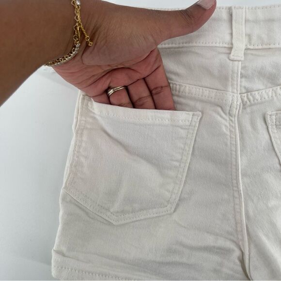 H&M Toddler Girl’s White Stretchy Cotton Adjustable Waist Shorts Size 8 - Picture 5 of 9